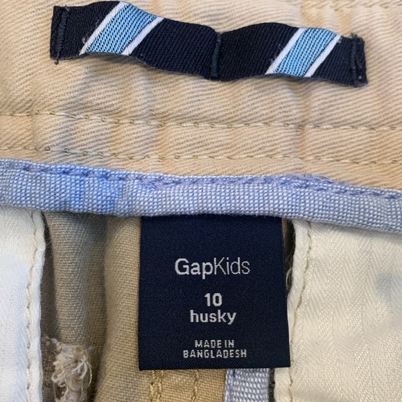 Gap Kids Tan Khaki Cotton Cargo Shorts Boys Size 10 Husky 20H Adjustable Waist - Picture 3 of 5